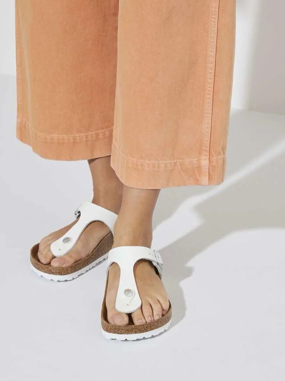 Birkenstock Gizeh White Birko-Flor Thong Sandals – Approx. EU 37 / US 6–6.5